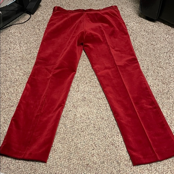 Vintage 70s velvet “bobos” Red wide leg high rise Pants in new condition - Picture 10 of 10